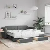 Image de Lit De Jour Avec Gigogne Et Tiroirs Sans Matelas 80x200 Cm Vidaxl