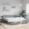 Image de Lit De Jour Avec Gigogne Et Tiroirs Sans Matelas 90x200 Cm Vidaxl