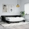 Image de Lit De Jour Avec Gigogne Sans Matelas Noir 90x200 Cm Vidaxl