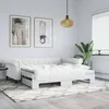 Image de Lit De Jour Avec Gigogne Sans Matelas Blanc 90x200 Cm Vidaxl