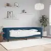 Image de Lit De Jour Avec Matelas Bleu 80x200 Cm Velours Vidaxl