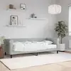 Image de Lit De Jour Avec Matelas Gris Clair 80x200 Cm Velours Vidaxl