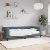 Image de vidaXL Lit de jour avec matelas gris foncé 90x200 cm velours 3197748
