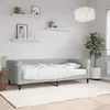 Image de Lit De Jour Avec Matelas Gris Clair 90x190 Cm Velours Vidaxl