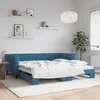 Image de vidaXL Lit de jour avec lit gigogne bleu 100x200 cm velours 3197777