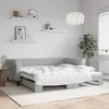 Image de Lit De Jour Avec Gigogne Sans Matelas Gris Clair 100x200 Cm Vidaxl