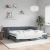 Image de Lit De Jour Avec Gigogne Sans Matelas Gris Foncé 100x200 Cm Vidaxl