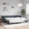 Image de vidaXL Lit de Jour avec Lit Gigogne Canapé-lit Lit dInvité Meuble de Chambre à Coucher Salle de Séjour Moderne Gris 3197779
