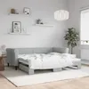 Image de vidaXL Lit de jour avec lit gigogne gris clair 90x190 cm velours 3197784