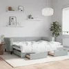 Image de Lit De Jour Avec Gigogne Et Tiroirs Sans Matelas 90x200 Cm Vidaxl