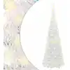 Image de Sapin De Noël Artificiel Escamotable 150 Led Blanc 180 Cm Vidaxl