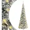 Image de Sapin De Noël Artificiel Escamotable Avec Neige Floquée 100 Led Vidaxl