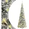 Image de Sapin De Noël Artificiel Escamotable Avec Neige Floquée 150 Led Vidaxl