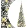 Image de Sapin De Noël Artificiel Escamotable Avec Neige Floquée 200 Led Vidaxl