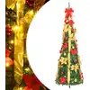 Image de Sapin De Noël Artificiel Escamotable 200 Led Vert 210 Cm Vidaxl