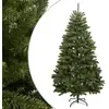 Image de Sapin De Noël Artificiel À Charnières Avec Support Vert 180 Cm Vidaxl