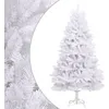 Image de Sapin De Noël Artificiel À Charnières Avec Support Blanc 180 Cm Vidaxl