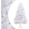 Image de Sapin De Noël Artificiel À Charnières Avec Support Blanc 240 Cm Vidaxl