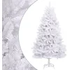 Image de vidaXL Sapin de Noël artificiel à charnières avec support blanc 300 cm 357790