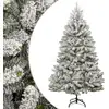 Image de Sapin De Noël Artificiel À Charnières Avec Neige Floquée 240 Cm Vidaxl