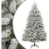 Image de Sapin De Noël Artificiel À Charnières Avec Neige Floquée 270 Cm Vidaxl