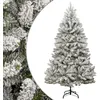 Image de Sapin De Noël Artificiel À Charnières Avec Neige Floquée 300 Cm Vidaxl