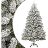 Image de vidaXL Sapin de Noël artificiel à charnières avec neige floquée 300 cm 357797
