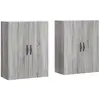 Image de Armoires Murales 2 Pcs Sonoma Gris Bois D'ingénierie Vidaxl