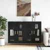 Image de vidaXL Armoires murales 2 pcs noir bois dingénierie 3197898