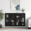 Image de Armoires Murales 2 Pcs Noir Bois D'ingénierie Vidaxl