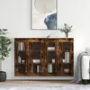 Image de Armoires Murales 2 Pcs Chêne Fumé Bois D'ingénierie Vidaxl