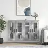 Image de Armoires Murales 2 Pcs Gris Béton Bois D'ingénierie Vidaxl