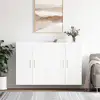 Image de Armoires Murales 2 Pcs Blanc Bois D'ingénierie Vidaxl