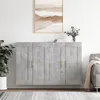 Image de Armoires Murales 2 Pcs Gris Béton Bois D'ingénierie Vidaxl