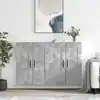 Image de Armoires Murales 2 Pcs Gris Béton Bois D'ingénierie Vidaxl