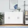 Image de Armoires Murales 2 Pcs Blanc Bois D'ingénierie Vidaxl