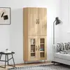 Image de Buffet Haut Chêne Sonoma 69,5x34x180 Cm Bois D'ingénierie Vidaxl