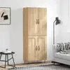 Image de Buffet Haut Chêne Sonoma 69,5x34x180 Cm Bois D'ingénierie Vidaxl