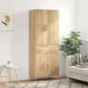 Image de Buffet Haut Chêne Sonoma 69,5x34x180 Cm Bois D'ingénierie Vidaxl
