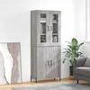 Image de Buffet Haut Sonoma Gris 69,5x34x180 Cm Bois D'ingénierie Vidaxl