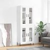 Image de Buffet Haut Blanc 69,5x34x180 Cm Bois D'ingénierie Vidaxl