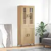 Image de Buffet Haut Chêne Sonoma 69,5x34x180 Cm Bois D'ingénierie Vidaxl