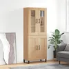 Image de Buffet Haut Chêne Sonoma 69,5x34x180 Cm Bois D'ingénierie Vidaxl