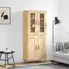 Image de Buffet Haut Chêne Sonoma 69,5x34x180 Cm Bois D'ingénierie Vidaxl