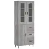 Image de Vidaxl buffet haut sonoma gris 69,5x34x180 cm bois d'ingénierie
