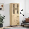 Image de Buffet Haut Chêne Sonoma 69,5x34x180 Cm Bois D'ingénierie Vidaxl