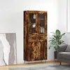Image de Buffet Haut Chêne Fumé 69,5x34x180 Cm Bois D'ingénierie Vidaxl