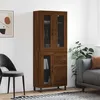 Image de Buffet Haut Chêne Marron 69,5x34x180 Cm Bois D'ingénierie Vidaxl