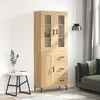 Image de Buffet Haut Chêne Sonoma 69,5x34x180 Cm Bois D'ingénierie Vidaxl