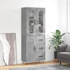 Image de vidaXL Buffet haut Gris béton 695x34x180 cm Bois dingénierie 3198693